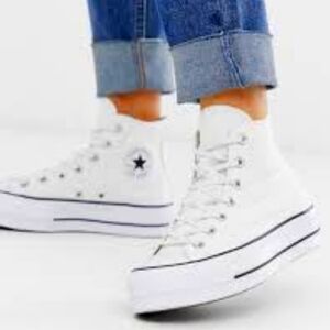 Converse White Platform Sneakers